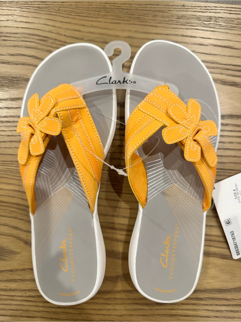 Clarks Women’s Bright Yellow Floral Strap Sandals